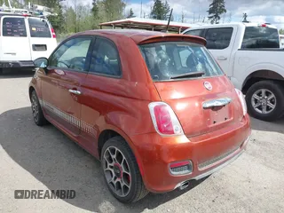 2013 FIAT 500 Sport with VIN 3C3CFFBR2DT752905, listed as a IAAI auction lot 42088566 with 82,711 mi miles. Bid and sale history available at carsss.com. Image 3.