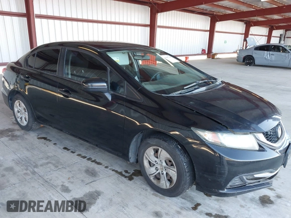 2015 Honda Civic LX with VIN 19XFB2F54FE203055, listed as a IAAI auction lot 40607290 with 206,136 mi miles and . Bid and sale history available at DreamBid. Image 1.
