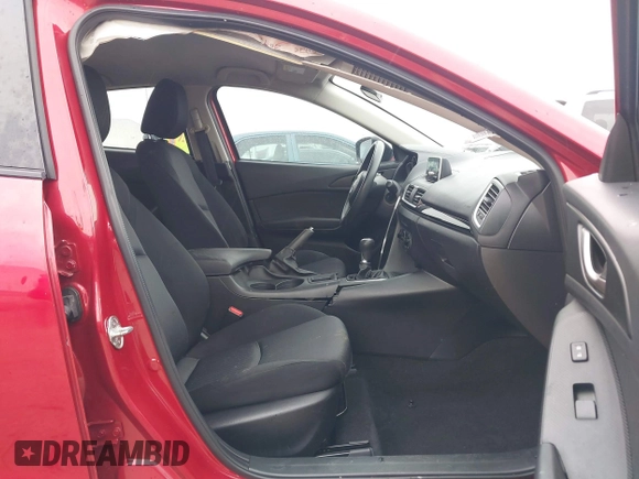 2015 Mazda 3 i SV with VIN JM1BM1T76F1270672, listed as a IAAI auction lot 41605014 with Not Provided miles. Bid and sale history available at carsss.com. Image 5.