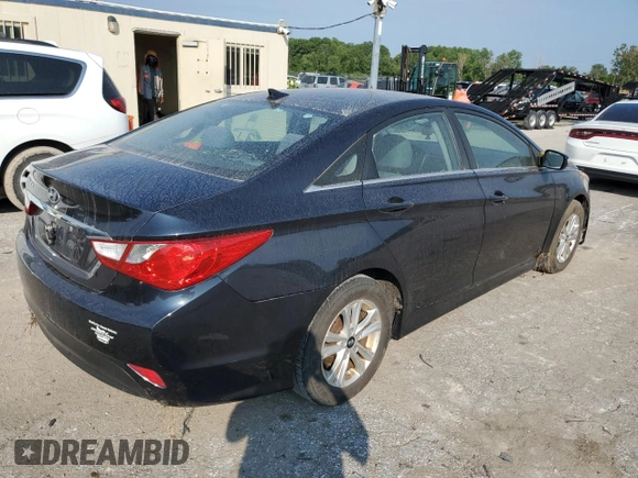 2014 Hyundai Sonata GLS with VIN 5NPEB4ACXEH913553, listed as a Copart auction lot 63059734 with 147,885 mi miles and Salvage Title. Bid and sale history available at carsss.com. Image 3.