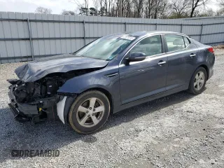 2015 Kia Optima LX with VIN KNAGM4A70F5636996, listed as a Copart auction lot 47571015 with 141,234 mi miles and Salvage Title. Bid and sale history available at carsss.com. Image 1.
