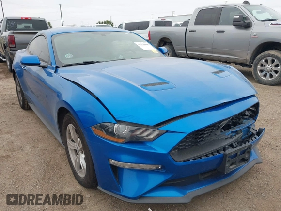 2020 Ford Mustang EcoBoost with VIN 1FA6P8TH0L5103874, listed as a IAAI auction lot 41578948 with 73,594 mi miles. Bid and sale history available at carsss.com. Image 1.