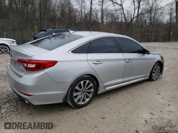 2016 Hyundai Sonata Sport with VIN 5NPE34AF5GH391425, listed as a Copart auction lot 52897415 with 62,761 mi miles and Clean Title. Bid and sale history available at DreamBid. Image 3.