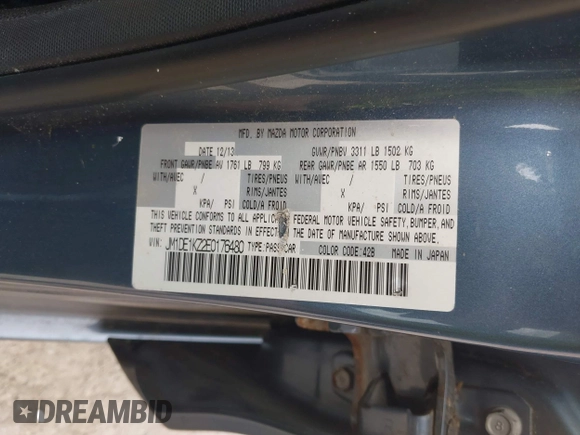 2014 Mazda 2 Sport z VIN JM1DE1KZ2E0176480, wystawiony jako IAAI lot #42268767 z przebiegiem 32 194 mil mil oraz . Historia ofert i sprzedaży dostępna na DreamBid. Obrazek 9.