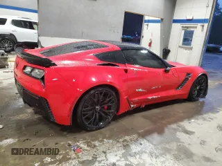 2015 Chevrolet Corvette Z06 3LZ with VIN 1G1YT2D6XF5601487, listed as a Copart auction lot 84813654 with 0 mi miles and Salvage Title. Bid and sale history available at carsss.com. Image 3.
