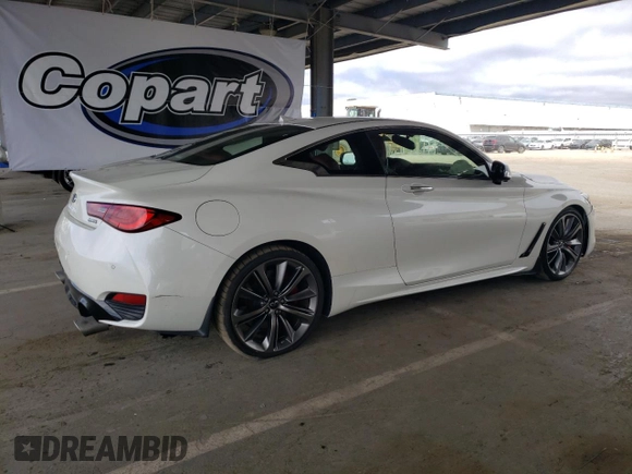 2021 Infiniti Q60 Red Sport 400 with VIN JN1FV7LK3MM530224, listed as a Copart auction lot 55362205 with 17,245 mi miles and Salvage title. Bid and sale history available at DreamBid. Image 3.