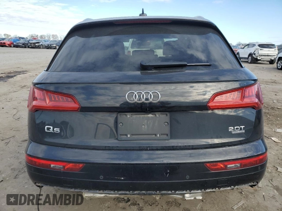 2018 Audi Q5 Premium Plus with VIN WA1BNAFYXJ2166359, listed as a Copart auction lot 82989284 with 94,283 mi miles and Salvage Title. Bid and sale history available at carsss.com. Image 6.