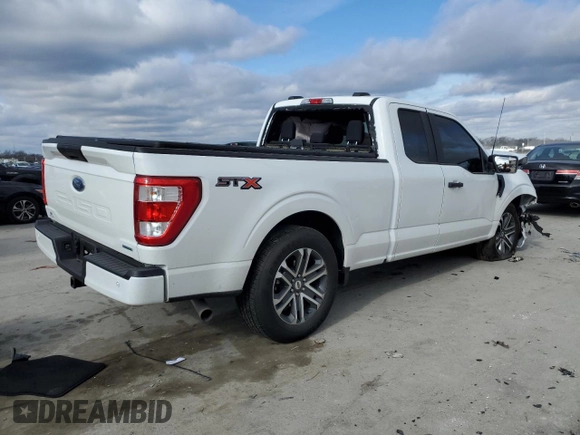 2023 Ford F-150 XL with VIN 1FTEX1CP7PKG12159, listed as a Copart auction lot 86476084 with 5,505 mi miles and Salvage title. Bid and sale history available at DreamBid. Image 3.