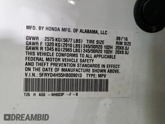 2017 Acura MDX Technology with VIN 5FRYD4H55HB009013, listed as a Copart auction lot 50069845 with 144,380 mi miles and Salvage Title. Bid and sale history available at DreamBid. Image 15.