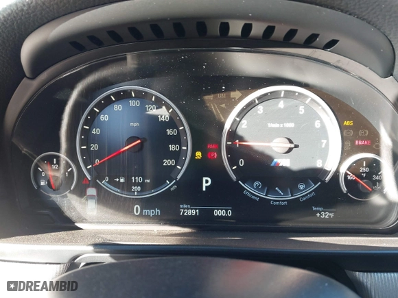 2014 BMW M5 with VIN WBSFV9C50ED097488, listed as a IAAI auction lot 41185321 with 72,891 mi miles. Bid and sale history available at carsss.com. Image 7.