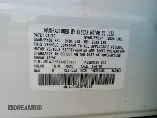 2010 Infiniti EX Journey with VIN JN1AJ0HR2AM754101, listed as a Copart auction lot 74252434 with 126,631 mi miles and Salvage Title. Bid and sale history available at DreamBid. Image 14.