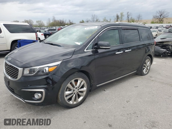 2018 Kia Sedona SX-L with VIN KNDME5C10J6375793, listed as a Copart auction lot 51363415 with 0 mi miles and Clean Title. Bid and sale history available at carsss.com. Image 1.