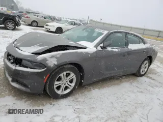 2020 Dodge Charger SXT with VIN 2C3CDXBG9LH129413, listed as a Copart auction lot 45908235 with 104,367 mi miles and Salvage title. Bid and sale history available at DreamBid. Image 1.