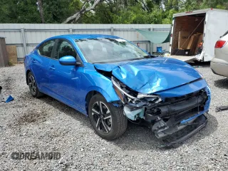 2024 Nissan Sentra SV with VIN 3N1AB8CV6RY313645, listed as a Copart auction lot 59614685 with 12,296 mi miles and Salvage title. Bid and sale history available at DreamBid. Image 4.