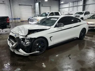 2014 BMW 4 Series 435i with VIN WBA3R1C52EK192076, listed as a Copart auction lot 60098595 with 89,504 mi miles and Salvage title. Bid and sale history available at DreamBid. Image 1.