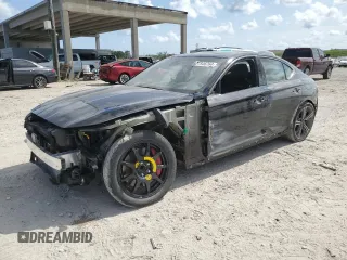 2024 Genesis G70 3.3T Sport Advanced with VIN KMTG54SE4RU136106, listed as a Copart auction lot 77546764 with 6,896 mi miles and Salvage Title. Bid and sale history available at carsss.com. Image 1.