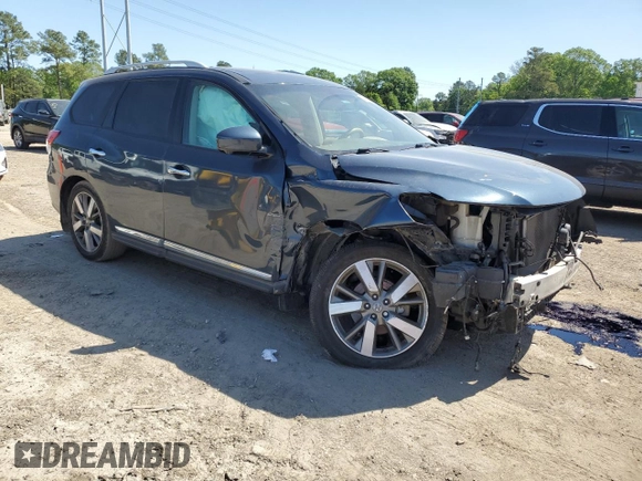 2014 Nissan Pathfinder Platinum with VIN 5N1AR2MM9EC662373, listed as a Copart auction lot 52448945 with 170,489 mi miles and Salvage Title. Bid and sale history available at carsss.com. Image 4.
