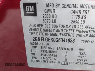 2016 Chevrolet Equinox LTZ z VIN 2GNFLGEK0G6341038, wystawiony jako IAAI lot #42300070 z przebiegiem 56 343 mil mil oraz . Historia ofert i sprzedaży dostępna na DreamBid. Obrazek 9.