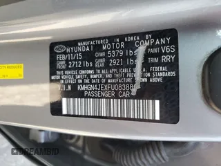 2015 Hyundai Genesis 3.8L with VIN KMHGN4JEXFU083886, listed as a Copart auction lot 55992724 with 156,303 mi miles and Salvage Title. Bid and sale history available at carsss.com. Image 13.