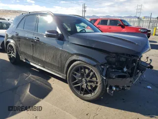 2024 Mercedes-Benz GLE 53 AMG with VIN 4JGFB6BBXRB115904, listed as a Copart auction lot 88603895 with 9,451 mi miles and Salvage title. Bid and sale history available at DreamBid. Image 4.