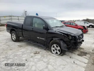 2008 Nissan Titan XE with VIN 1N6BA06C68N343849, listed as a Copart auction lot 81583294 with 84,448 mi miles and Salvage title. Bid and sale history available at DreamBid. Image 4.