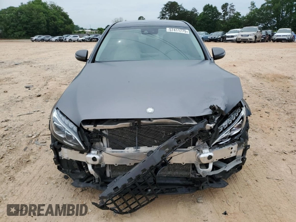 2016 Mercedes-Benz C 300 with VIN WDDWF4JB1GR166264, listed as a Copart auction lot 57411775 with 72,401 mi miles and Salvage title. Bid and sale history available at DreamBid. Image 5.