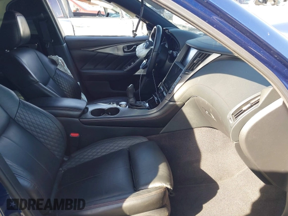 2020 Infiniti Q50 Red Sport 400 with VIN JN1FV7AP5LM630239, listed as a IAAI auction lot 41844794 with 59,042 mi miles and . Bid and sale history available at DreamBid. Image 5.