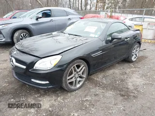 2015 Mercedes-Benz SLK-Class SLK 250 with VIN WDDPK4HA5FF111457, listed as a IAAI auction lot 41816350 with 35,524 mi miles. Bid and sale history available at carsss.com. Image 2.