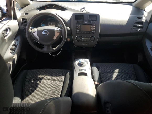 2015 Nissan LEAF SV with VIN 1N4AZ0CPXFC329546, listed as a Copart auction lot 46837215 with 105,960 mi miles and Salvage Title. Bid and sale history available at carsss.com. Image 8.