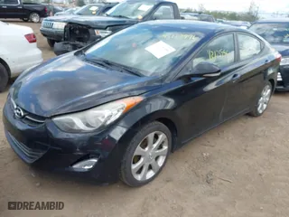 2012 Hyundai Elantra GLS with VIN KMHDH4AE8CU407441, listed as a IAAI auction lot 42125996 with 187,536 mi miles. Bid and sale history available at carsss.com. Image 2.