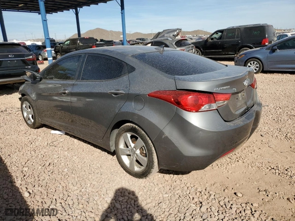 2013 Hyundai Elantra GLS PZEV with VIN 5NPDH4AE5DH365388, listed as a Copart auction lot 46154825 with 163,134 mi miles and Salvage Title. Bid and sale history available at carsss.com. Image 2.