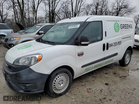 2021 Ram ProMaster City Cargo Tradesman with VIN ZFBHRFAB7M6U54988, listed as a Copart auction lot 84499684 with 42,766 mi miles and Salvage Title. Bid and sale history available at carsss.com. Image 1.