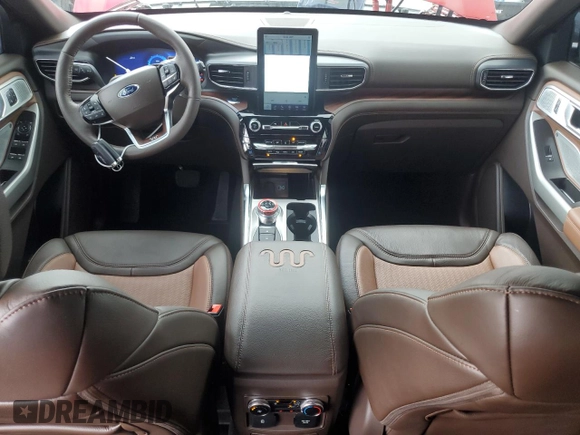 2023 Ford Explorer King Ranch z VIN 1FM5K8LC3PGC34392, wystawiony jako Copart lot #74187924 z przebiegiem 3 416 mil mil oraz Nie do naprawy • Non repairable. Historia ofert i sprzedaży dostępna na DreamBid. Obrazek 8.