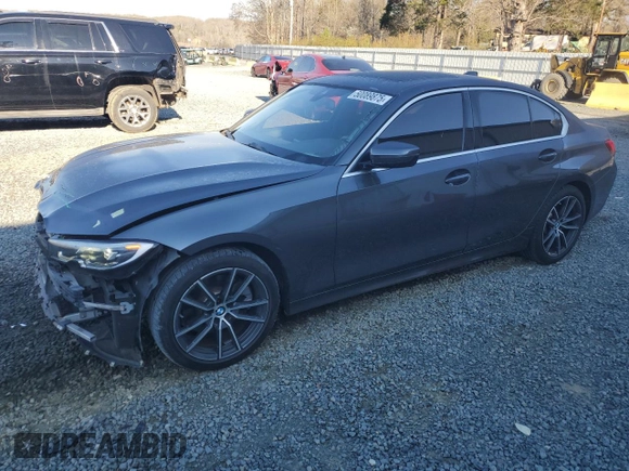 2019 BMW 3 Series 330i xDrive with VIN WBA5R7C56KAJ83409, listed as a Copart auction lot 50089875 with 69,527 mi miles and Salvage Title. Bid and sale history available at carsss.com. Image 1.