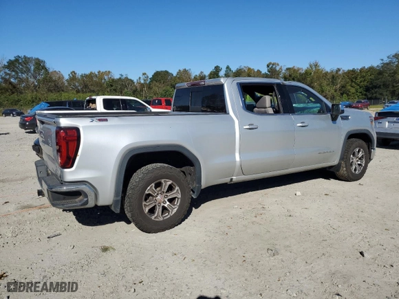 2021 GMC Sierra 1500 SLE with VIN 3GTU9BED0MG123068, listed as a Copart auction lot 76263784 with 123,656 mi miles and Salvage Title. Bid and sale history available at carsss.com. Image 3.