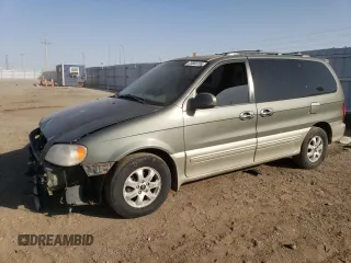 2005 Kia Sedona LX with VIN KNDUP132X56695902, listed as a Copart auction lot 73604104 with 109,676 mi miles and Salvage Title. Bid and sale history available at carsss.com. Image 1.