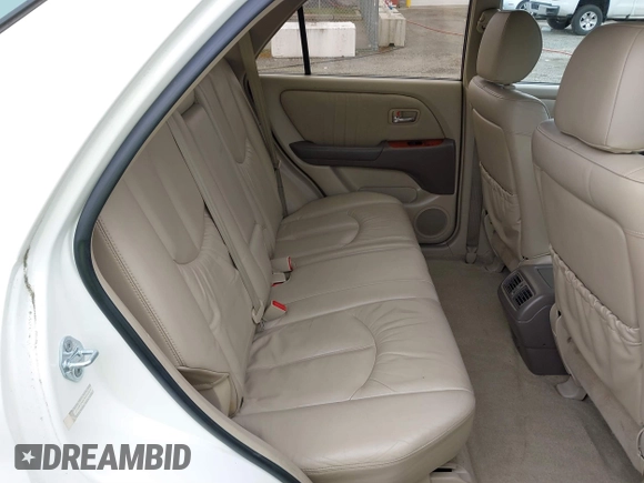 2003 Lexus RX 300 with VIN JTJHF10UX30302018, listed as a IAAI auction lot 41750862 with 211,671 mi miles and . Bid and sale history available at DreamBid. Image 8.