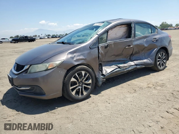 2014 Honda Civic EX with VIN 19XFB2F87EE273917, listed as a Copart auction lot 54976085 with 141,725 mi miles and Salvage Title. Bid and sale history available at carsss.com. Image 1.