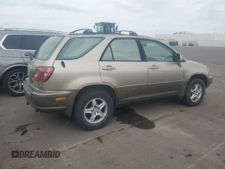1999 Lexus RX 300 Luxury SUV with VIN JT6HF10U2X0020147, listed as a Copart auction lot 44136725 with 214,298 mi miles and Clean Title. Bid and sale history available at carsss.com. Image 3.