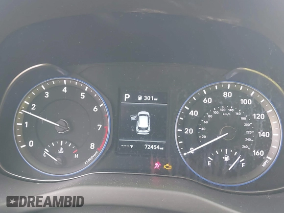 2019 Hyundai Kona Limited with VIN KM8K33A59KU371435, listed as a IAAI auction lot 41217772 with 72,454 mi miles. Bid and sale history available at carsss.com. Image 7.