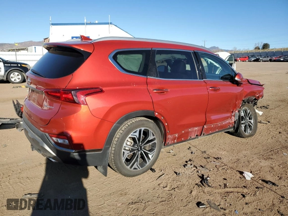 2020 Hyundai Santa Fe Limited with VIN 5NMS5CAA4LH223553, listed as a Copart auction lot 49643985 with 37,574 mi miles and Salvage Title. Bid and sale history available at carsss.com. Image 3.