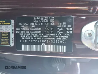 2022 Kia Telluride LX z VIN 5XYP24HC2NG263901, wystawiony jako Copart lot #41404435 z przebiegiem 74 086 mil mil oraz Szkoda całkowita • Salvage title. Historia ofert i sprzedaży dostępna na DreamBid. Obrazek 13.