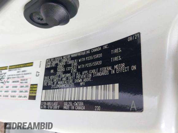2021 Lexus RX 350 с VIN 2T2JZMDA8MC307105, выставлен на аукционе IAAI как лот 42003728 с пробегом 46 957 миль миль и . История ставок и продаж доступна на DreamBid. Изображение 9.