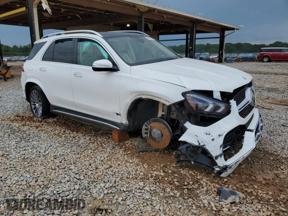 2022 Mercedes-Benz GLE 450 with VIN 4JGFB5KB9NA659899, listed as a Copart auction lot 56852885 with 31,324 mi miles and Salvage title. Bid and sale history available at DreamBid. Image 4.