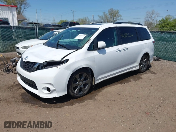 2017 Toyota Sienna SE with VIN 5TDXZ3DCXHS883219, listed as a IAAI auction lot 42104502 with 97,047 mi miles and . Bid and sale history available at DreamBid. Image 2.