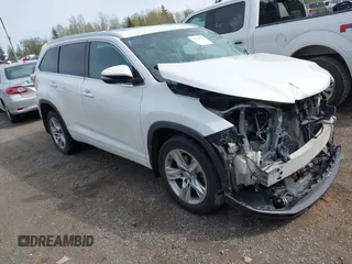 2015 Toyota Highlander Limited z VIN 5TDDKRFH9FS159568, wystawiony jako IAAI lot #41992412 z przebiegiem Nie podano mil oraz . Historia ofert i sprzedaży dostępna na DreamBid. Obrazek 1.