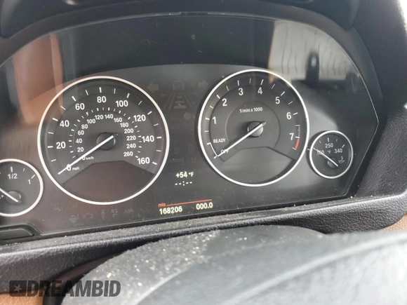 2012 BMW 3 Series 328i with VIN WBA3A5G58CNN65786, listed as a Copart auction lot 44766335 with 168,206 mi miles and Salvage Title. Bid and sale history available at carsss.com. Image 9.