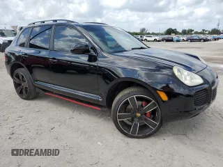 2005 Porsche Cayenne Turbo with VIN WP1AC29P85LA92566, listed as a Copart auction lot 51127465 with 105,489 mi miles and Salvage Title. Bid and sale history available at carsss.com. Image 4.
