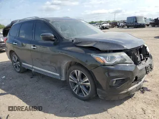 2020 Nissan Pathfinder Platinum with VIN 5N1DR2DM8LC593296, listed as a Copart auction lot 53353255 with 92,232 mi miles and Salvage title. Bid and sale history available at DreamBid. Image 4.