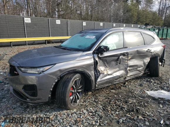 2024 Acura MDX Type S w/Advance Package with VIN 5J8YD8H89RL002228, listed as a Copart auction lot 87266054 with 0 mi miles and Salvage Title. Bid and sale history available at carsss.com. Image 1.
